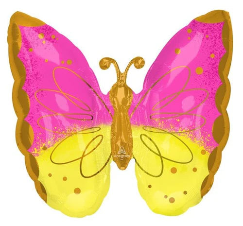 Mariposa Fucsia Amarillo