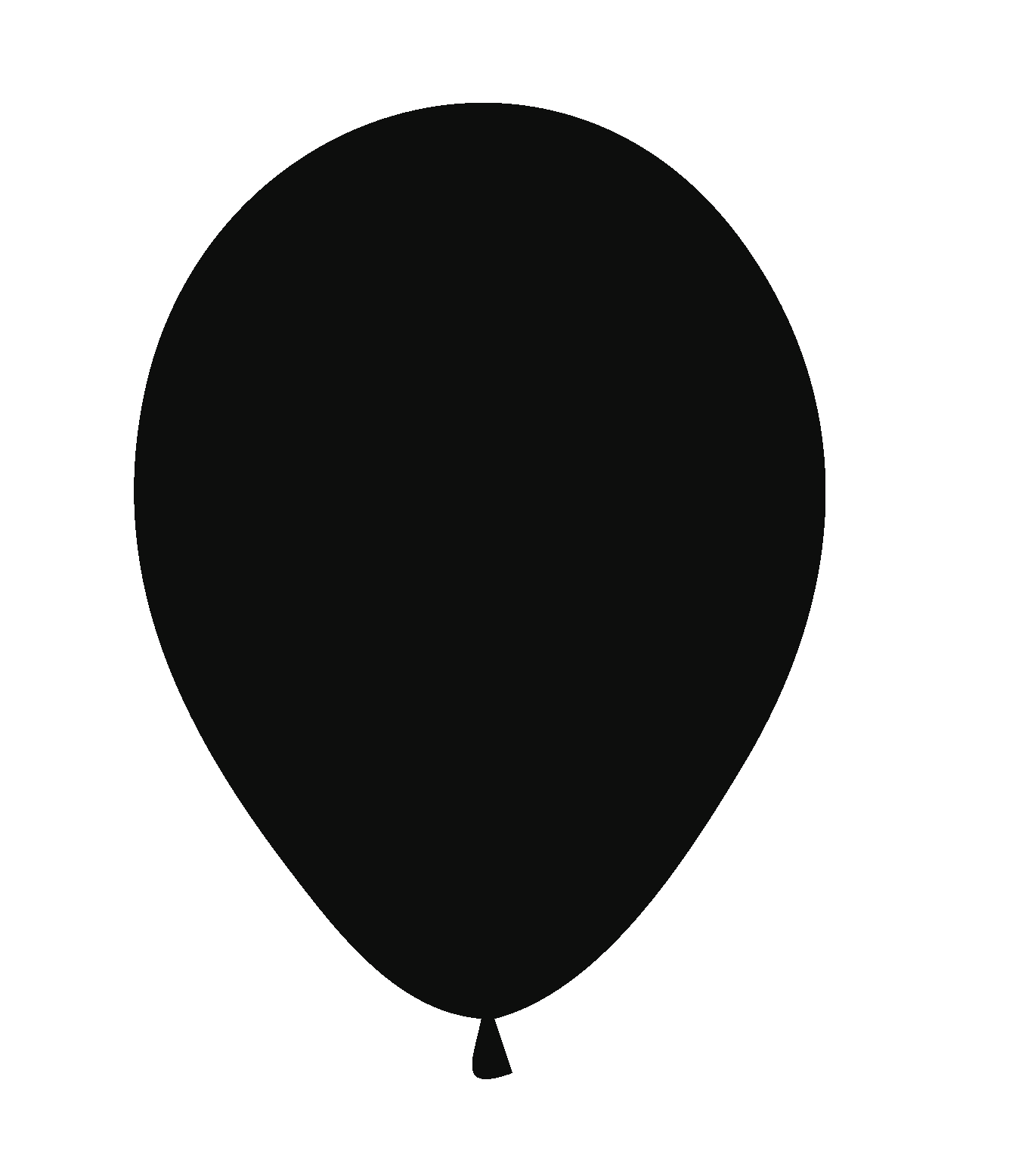 Globo Látex 12" Negro