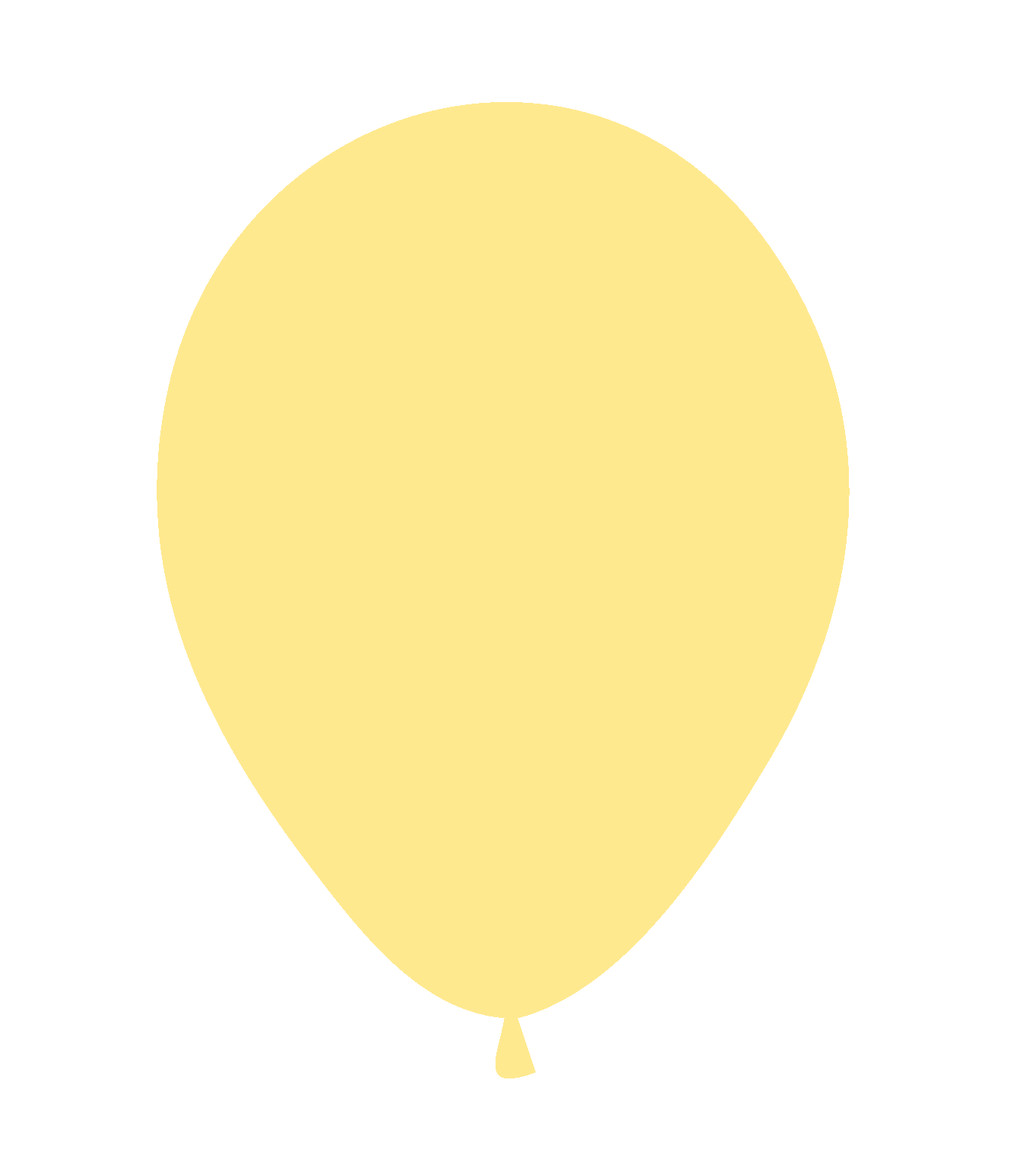 Globo Látex 12" Amarillo Pastel