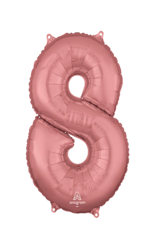 Número #8 Gigante Rose Gold