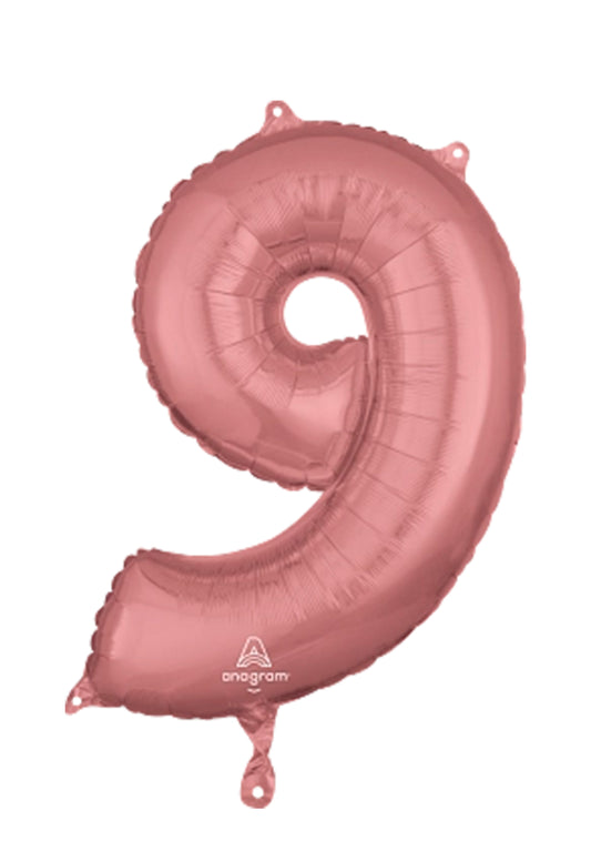 Número #9 Gigante Rose Gold