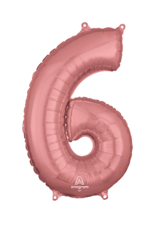 Número #6 Gigante Rose Gold